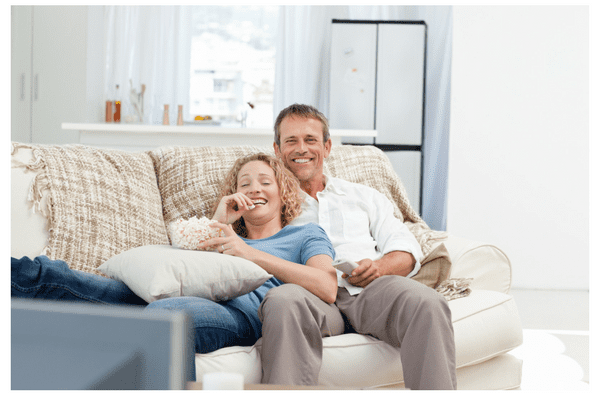 Couple watching TV
