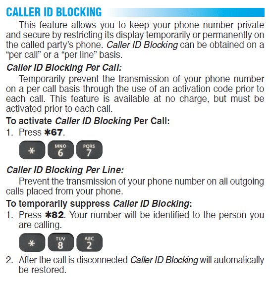 Caller ID Blocking