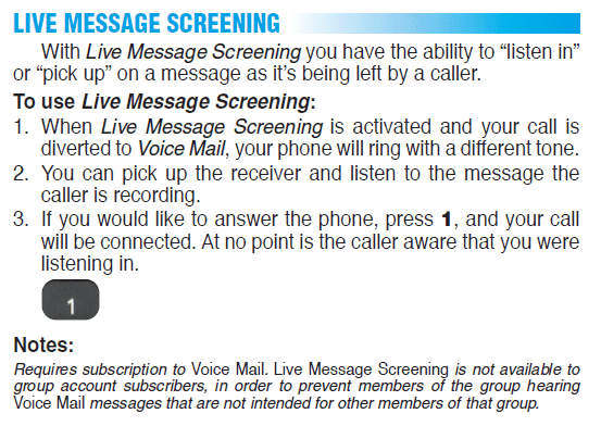 Live Message Screening?