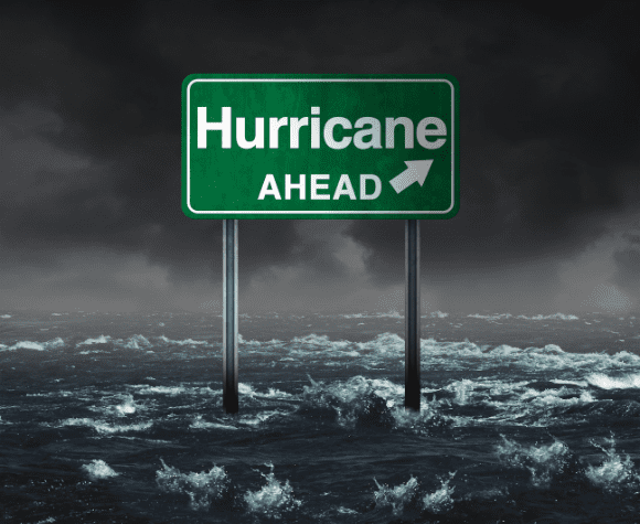 Hurricane Ahead sign