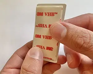 Apply the adhesive backing