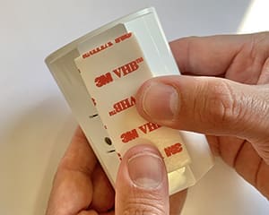 Apply the adhesive to the backplate