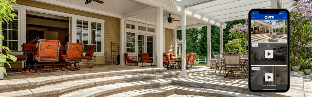 Back porch of home security