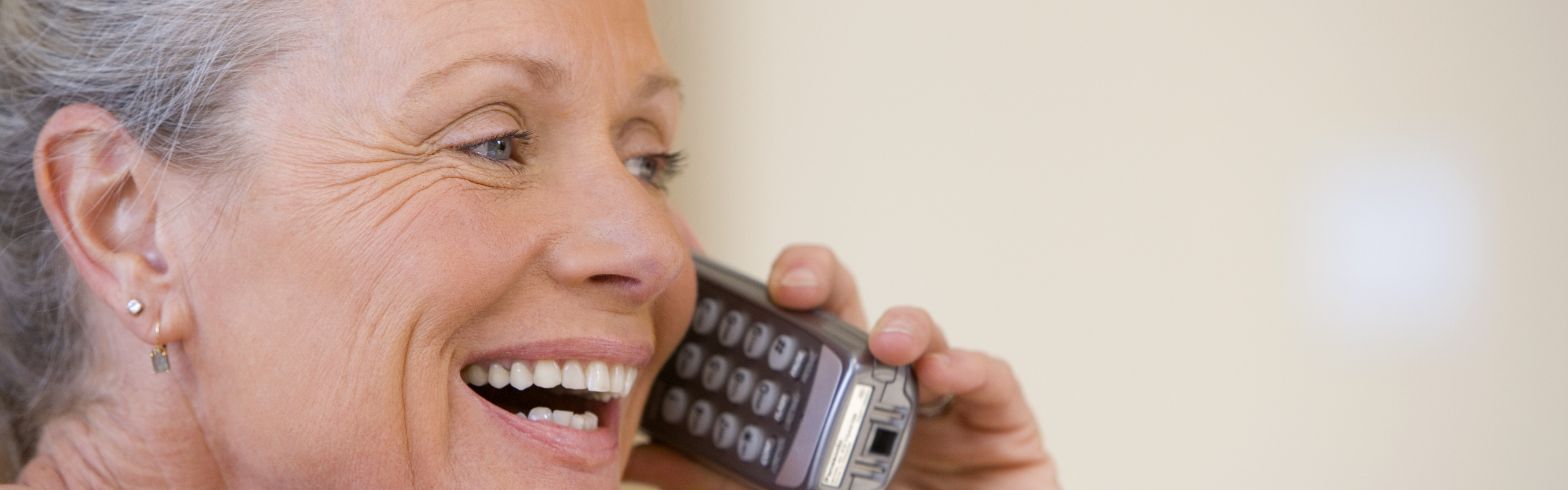 Older woman on phone