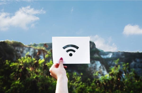 Wifi logo in nature