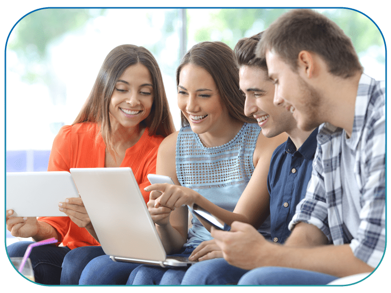 Friends on multiple devices.