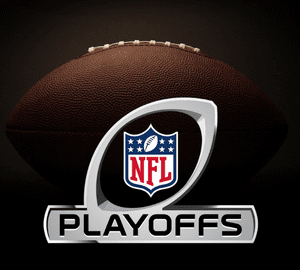Football and NFL Playoffs Logo