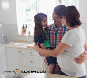 Happy Family in kitchen