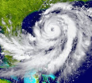 satellite image of hurricane