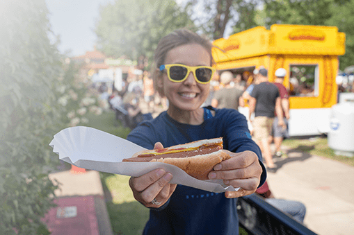 woman at street fair