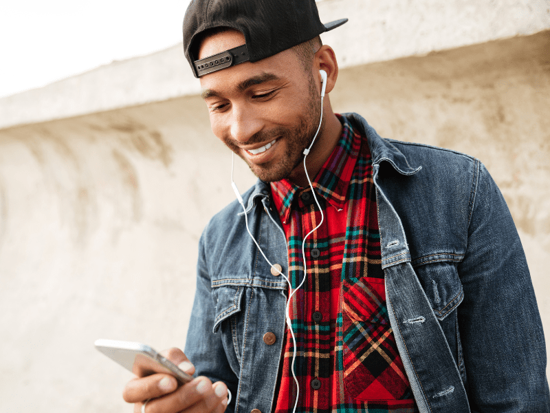 Man listening to music