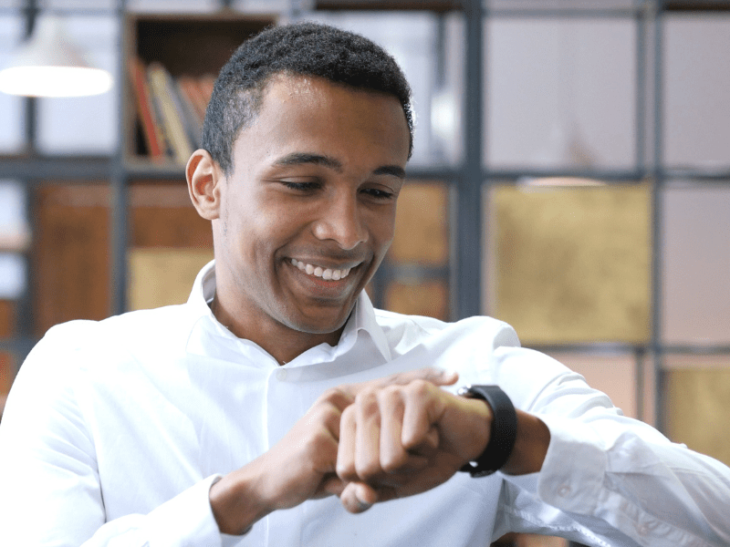 Man checking his watch.