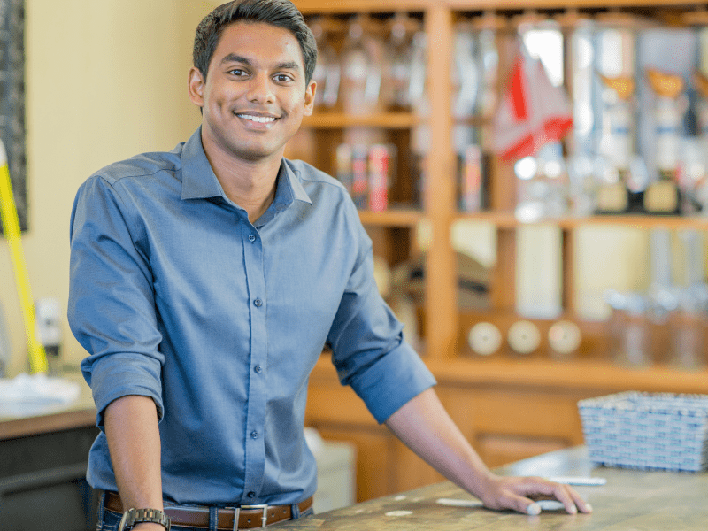 Man standing in store