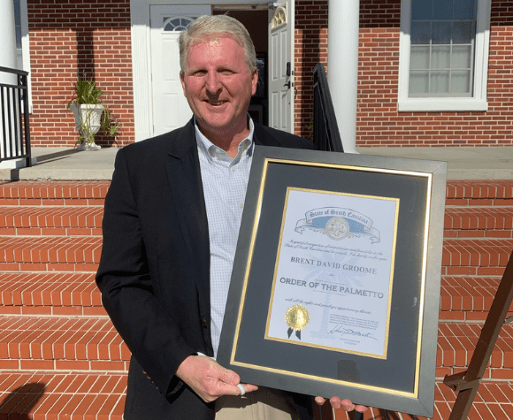 Brent Groome receives Order of the Palmetto