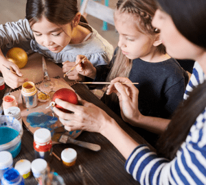 Kids doing crafts