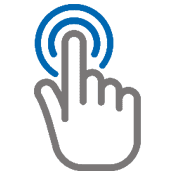 Finger pressing icon