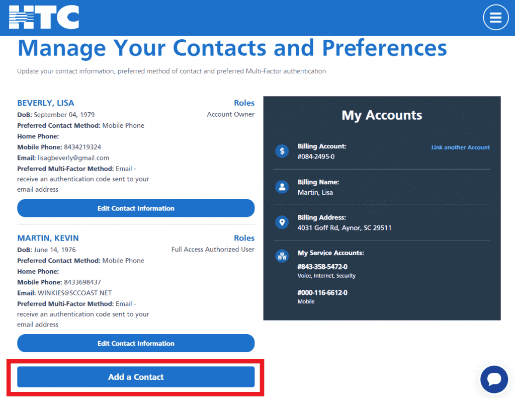 Add a contact