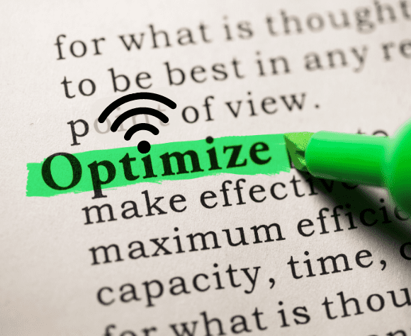 The word 'Optimize' highlighted in green