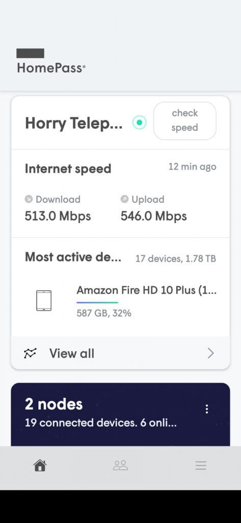 Homepass Speed Test