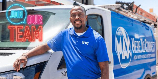 HTC employee making a service call