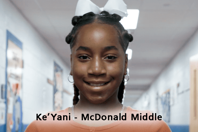 Ke'Yani - McDonald Middle School