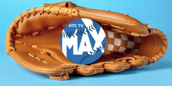 HTC TV MAX baseball in baseball mitt