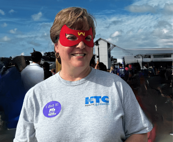 HTC employee as Super Woman Denise