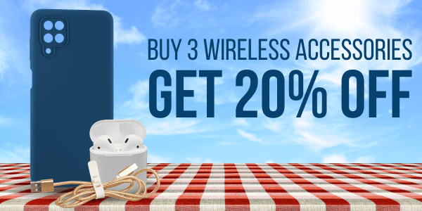 Buy 3 wireless accessories, get 20% off