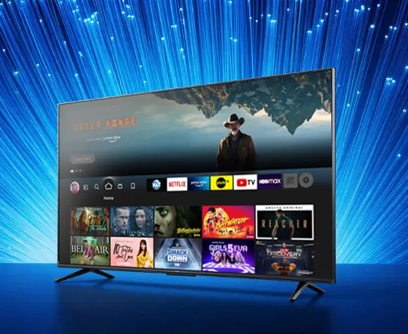 Smart TV with Fiber Optic Background
