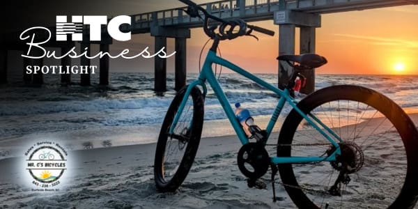 beach bike on the sand by Surfside Pier, SC
