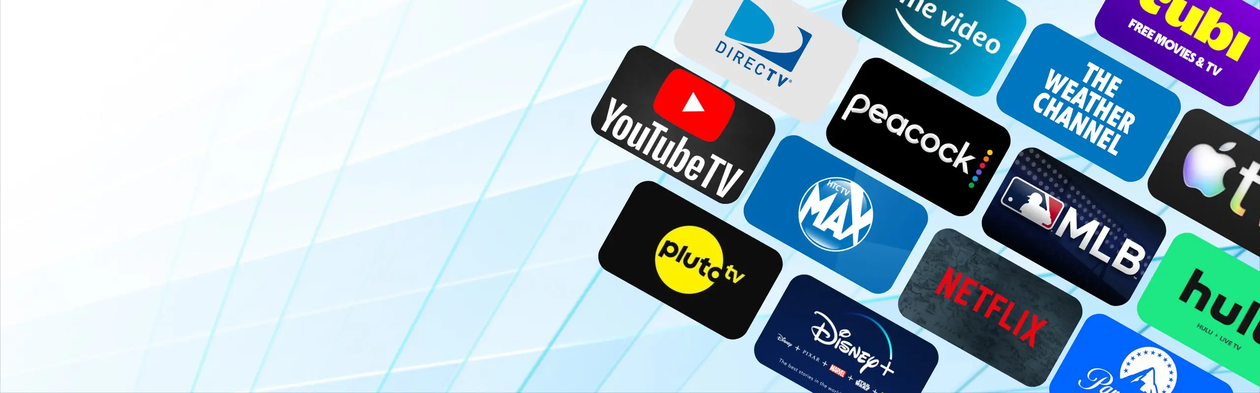 logos of variety of streaming options
