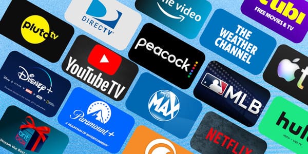 collection of streaming services on cards