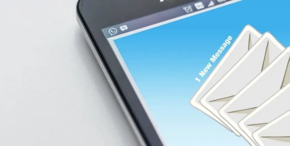email messages coming in on cellular device