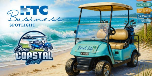 golf cart at the beach