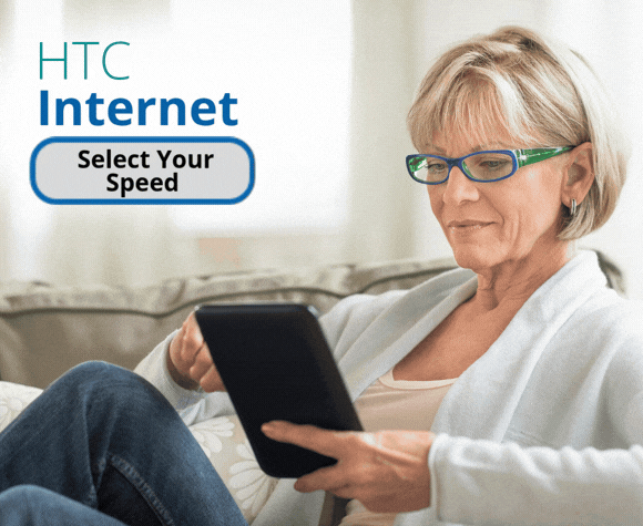 woman on e-reader using htc internet