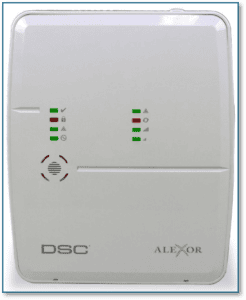 front of dsc system battery