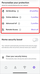 plume home app security options